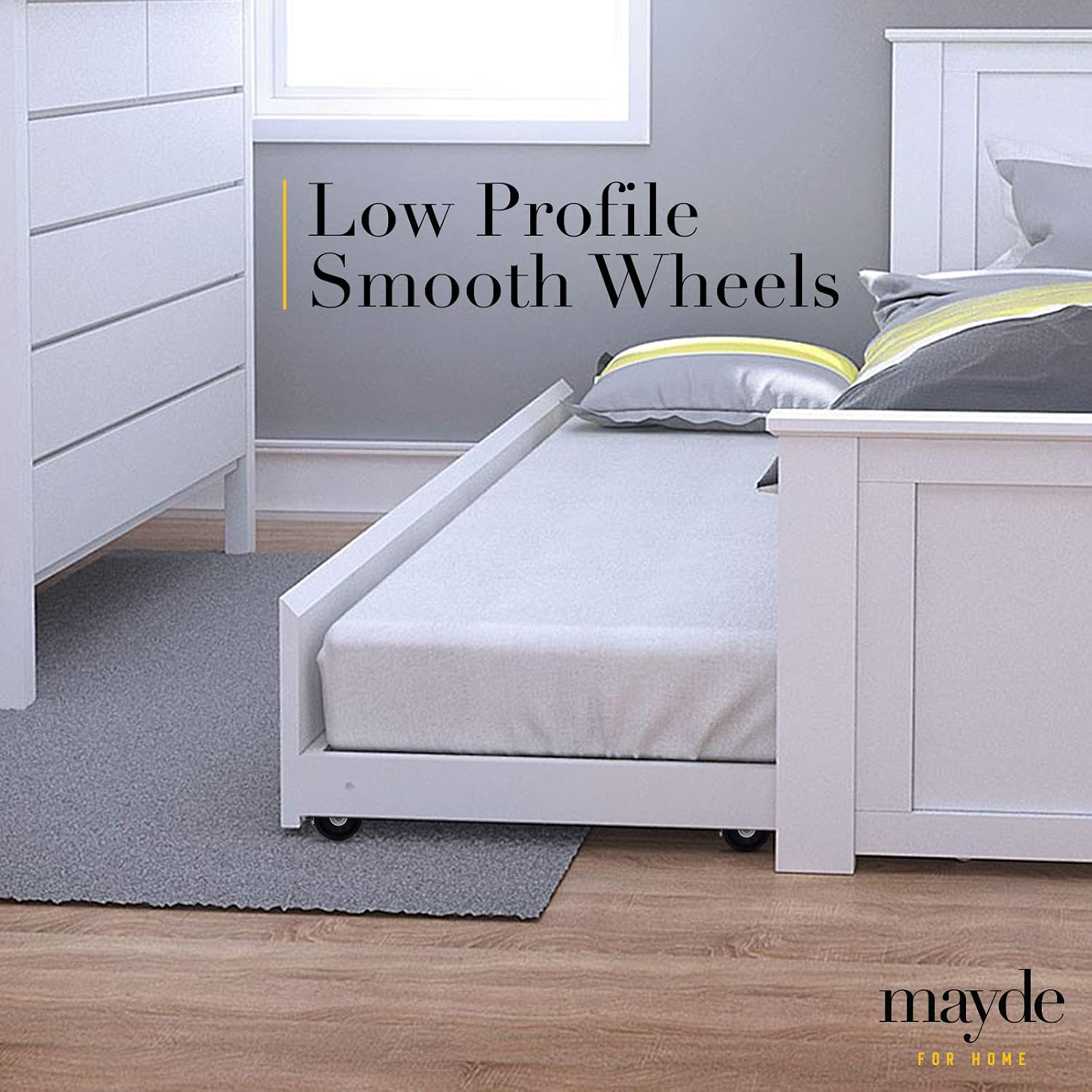 Exclusive Discount 🔥 Mayde Caster Wheels for Trundle Beds with 15 Screws (2 Inch Black Wheels, Set of 4) Exclusive Special Mayde Caster Wheels for Trundle Beds with 15 Screws (2 Inch Black Wheels, Set of 4)