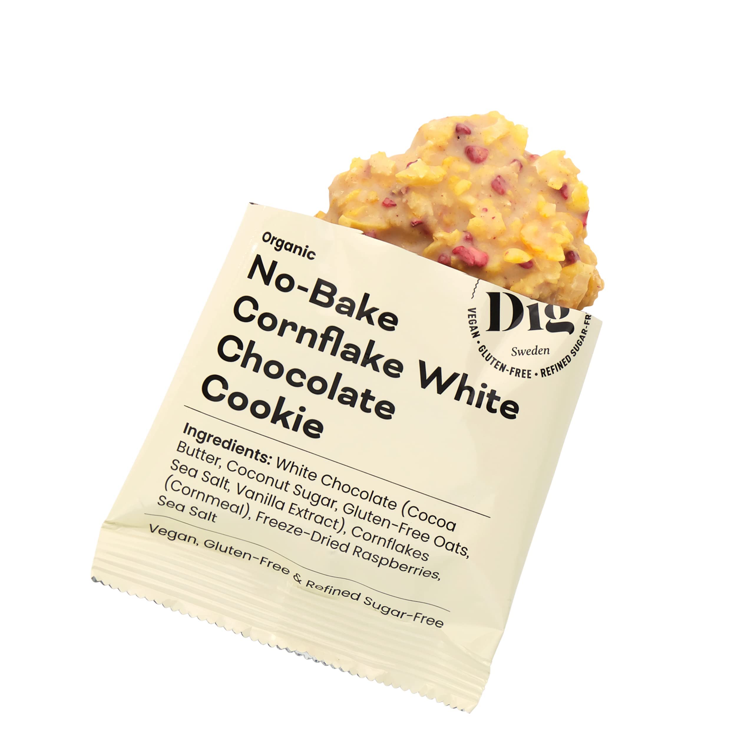 Dig/Get Raw - Caja de mezcla de galletas sin hornear - Aperitivos elaborados con ingredientes orgánicos y naturales - Vegano, sin gluten y refinado, sin azúcar (12x30g)