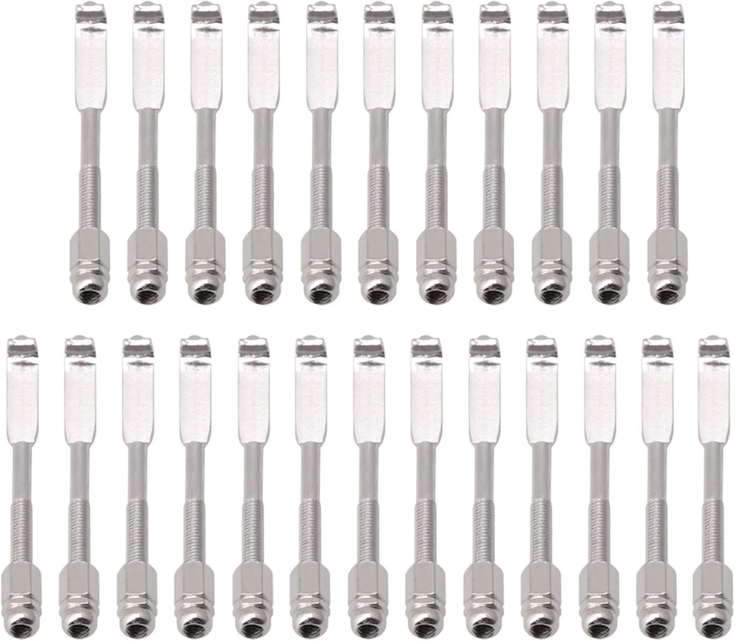 Yibuy 24 Stainless Steel Banjo Brackets - Silver Flat Hooks, Banjo Parts & Accessory