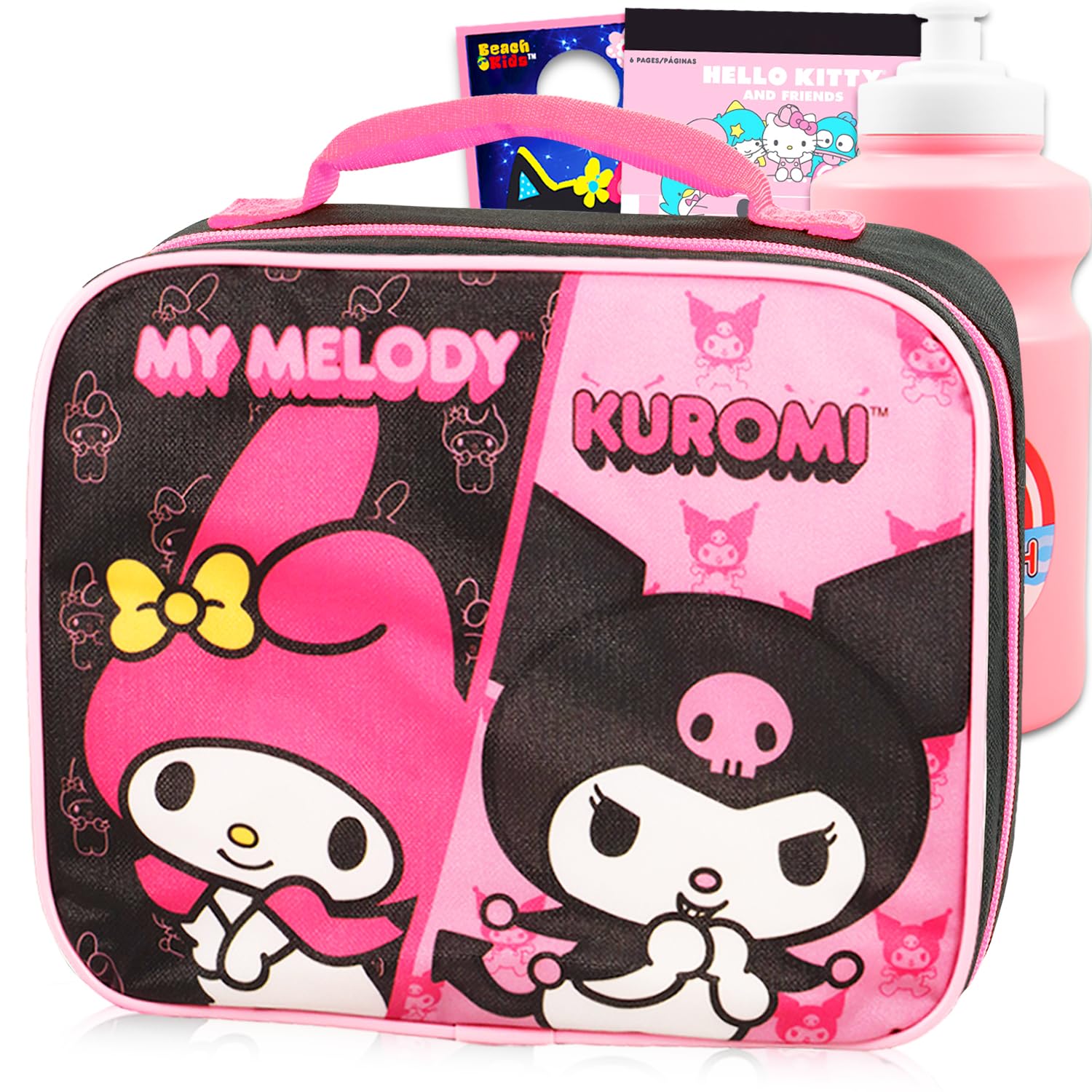 Amazon.com: My Melody & Kuromi Lunchbox for Girls Bundle w