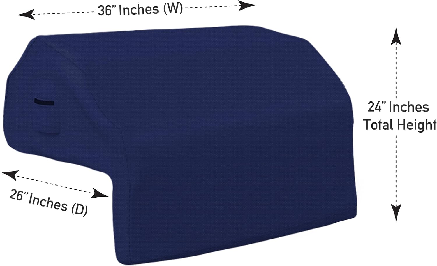 Covers & All Built-in Grill Cover for Outdoor Grill – Heavy Duty 12 oz Waterproof Built-in BBQ Grill Cover, PVC-Coated Polyester with Elastic Hem for Snug Fit (36 x 26 x 24 inches, Blue)