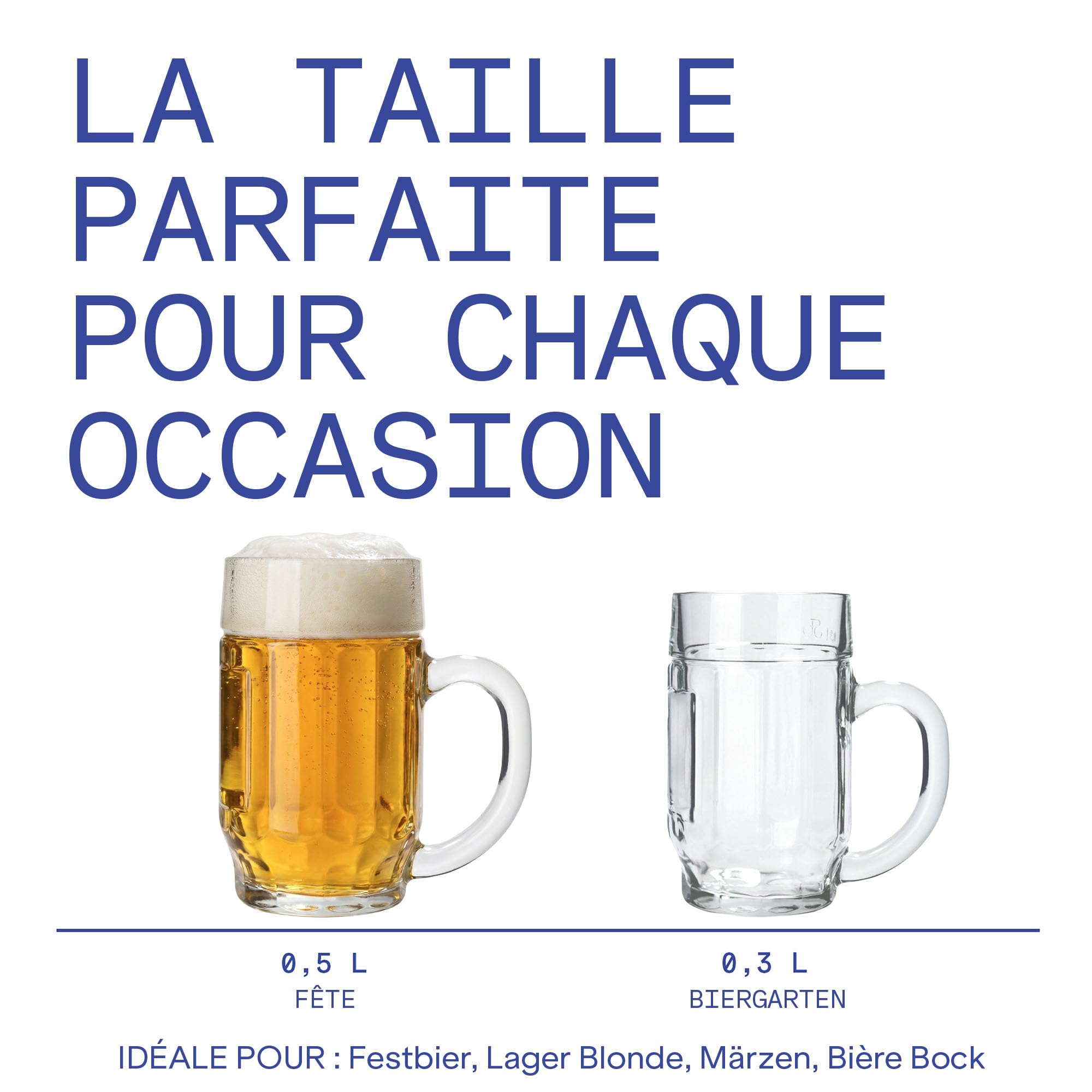 Oberglas DONAU Chopes à Bière Lot de 6, 500 ml | Chope classique avec grand cartouche à graver | Idéal pour Lager, Märzen & Bock | Verre horeca robuste | Cadeau lavable au lave vaisselle maison