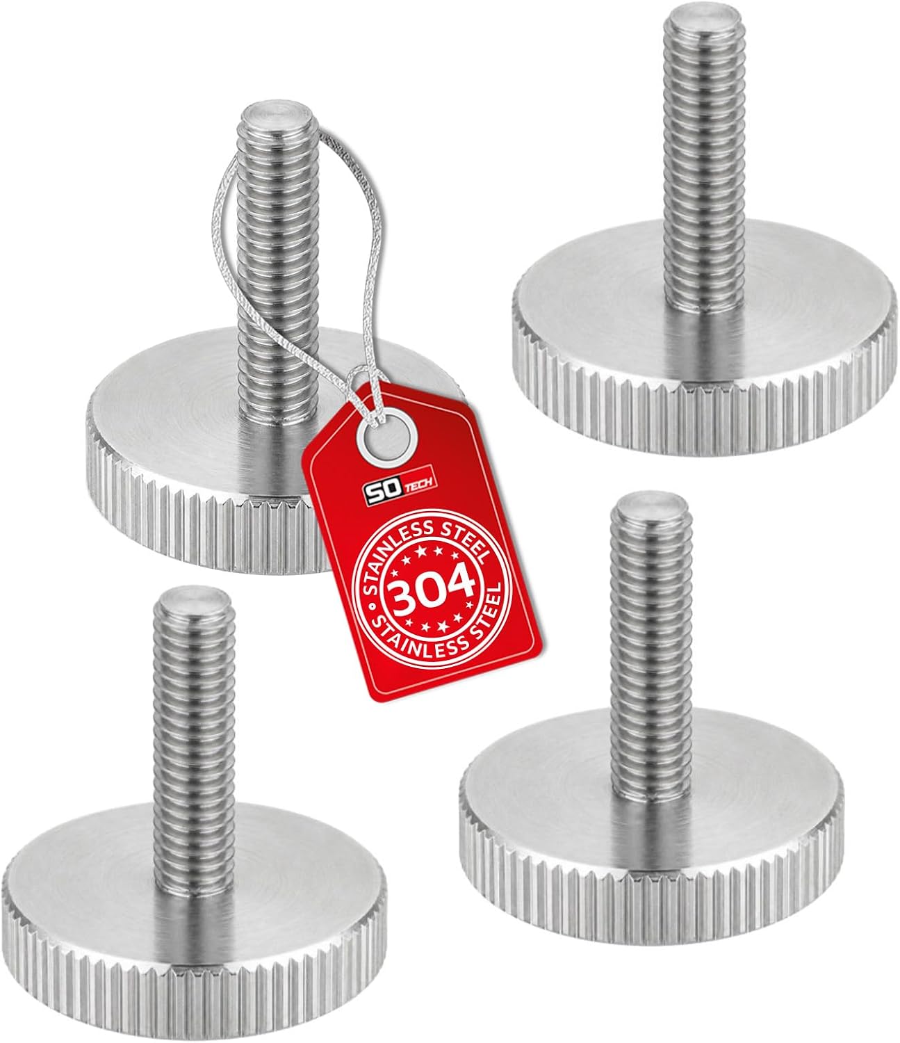Vis moletées M5 - Lot 4x SOTECH Inox V2A