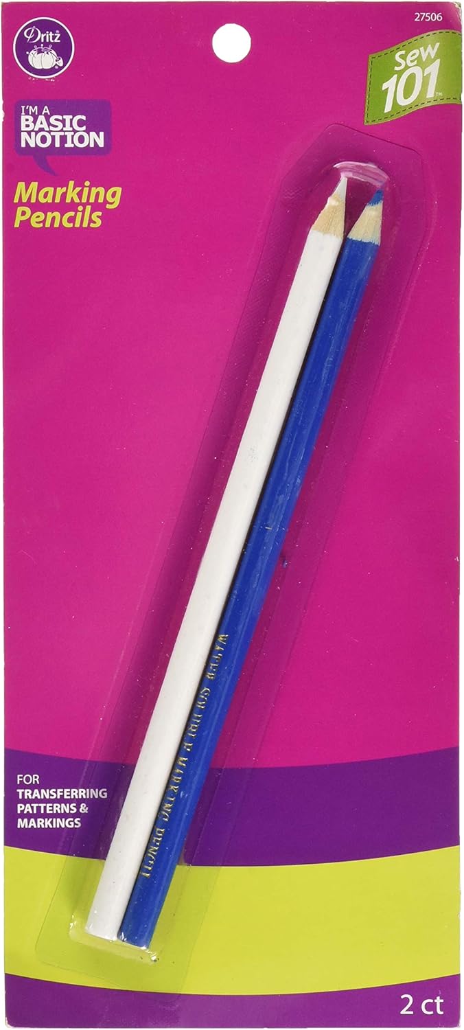 Dritz Combo Marking Pencils, Blue, white: Arts, Crafts & Sewing