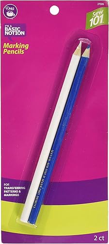 Dritz Sew 101 Combo, Lápices de marcado solubles en agua, azul claro y blanco, 2 unidades (paquete de 1)