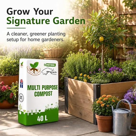 Laeto Multi Purpose Compost 40L, Potting Soil for Garden House Plant Mix | For vegetables, herbs, flowers and houseplants, organic planting mix, indoor and outdoor use