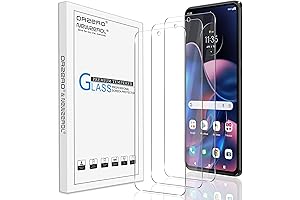 Orzero Motorola Edge 2022 Screen Protector - Tempered Glass, 3-Pack, HD Clarity,...