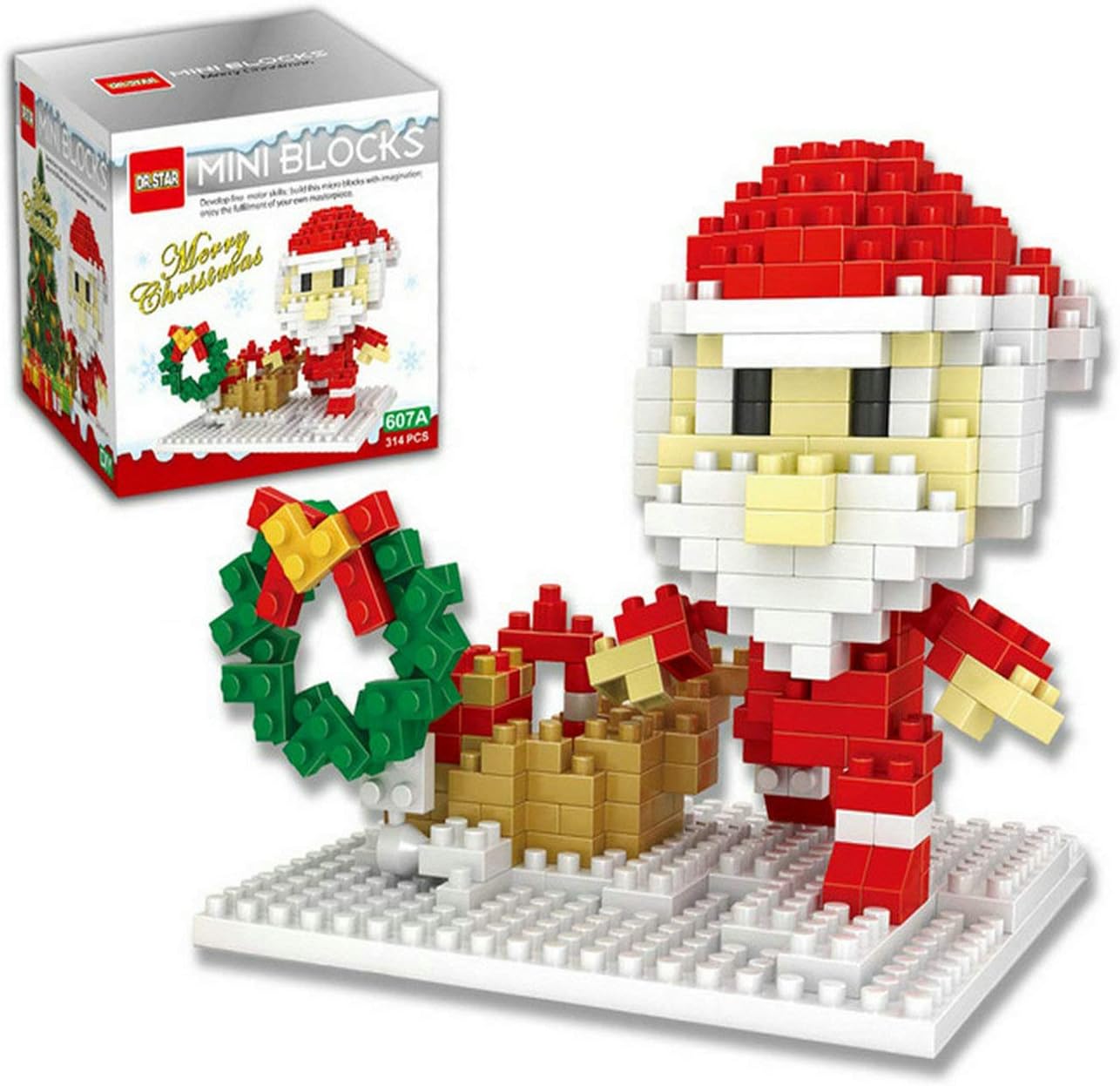 KinStore Mini Building Blocks Figure Santa Claus Christmas Toy Gift for Kids