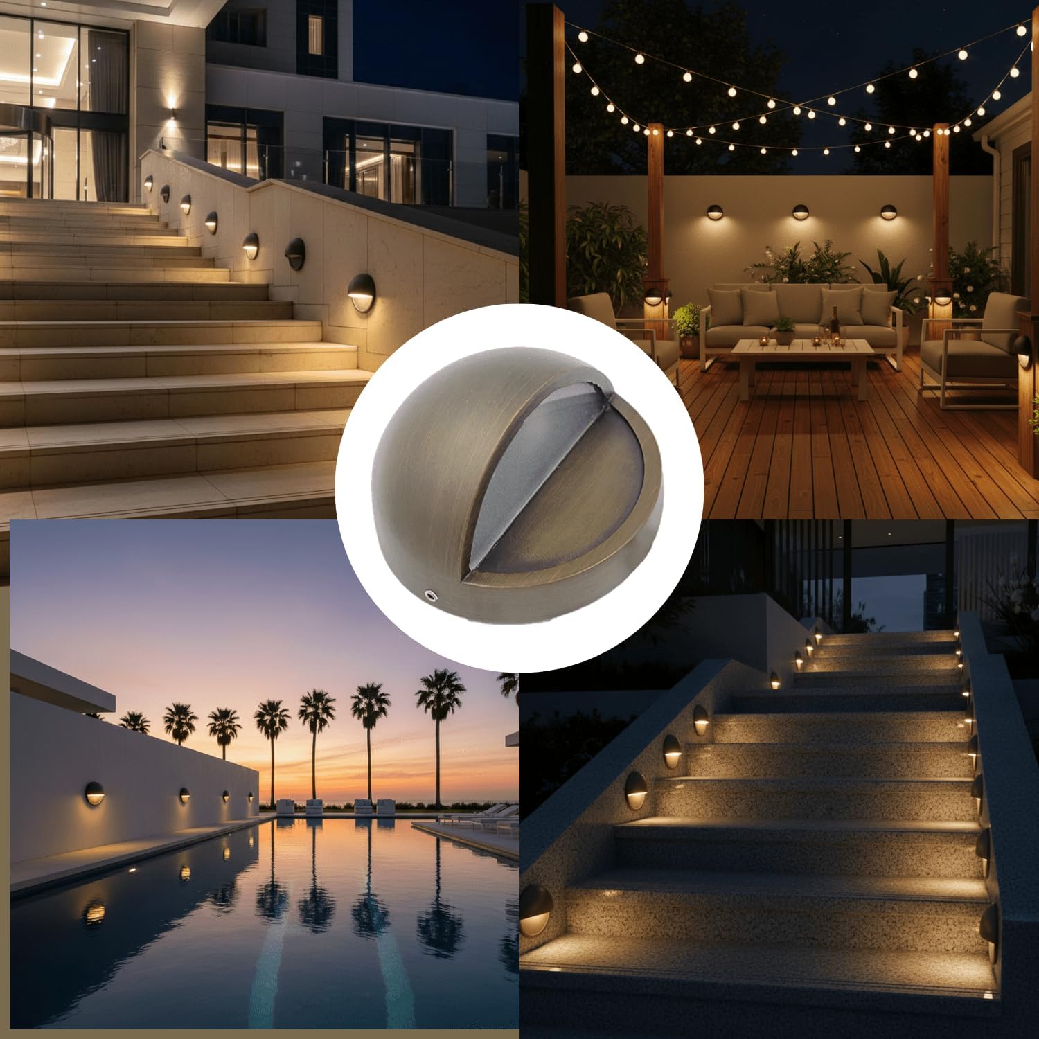 Ironsmith Lighting Products Solid Brass Puck Light Fixture - Oil Rubbed Bronze Finish, Efficient 12 Volt 2 Watt LED Light Bulb, Halogen and LED Lamp Compatible - Outdoor Landscape Lighting