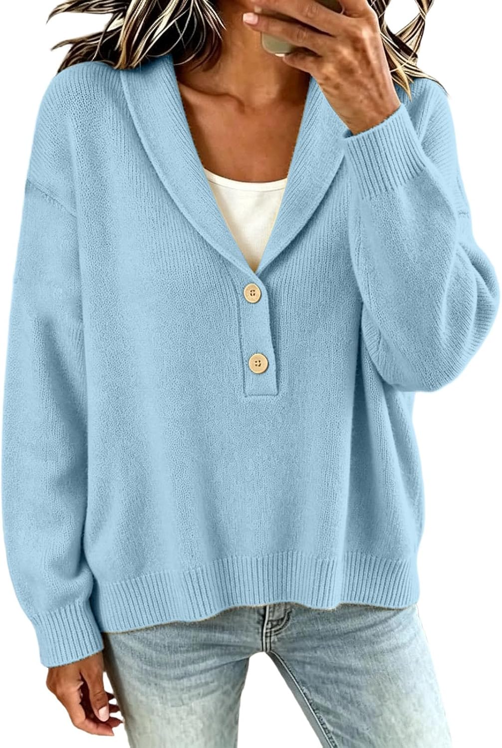 Womens Sweater Fall Long Sleeve Top Business Casual Pullover Outfits