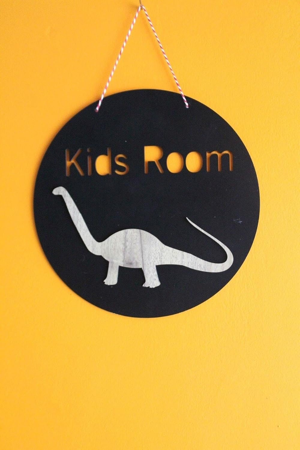 SODEF Room Decor Black Dinosaur Wooden Door & Wall Hanging for Modern Style - BLACK-LAKE
