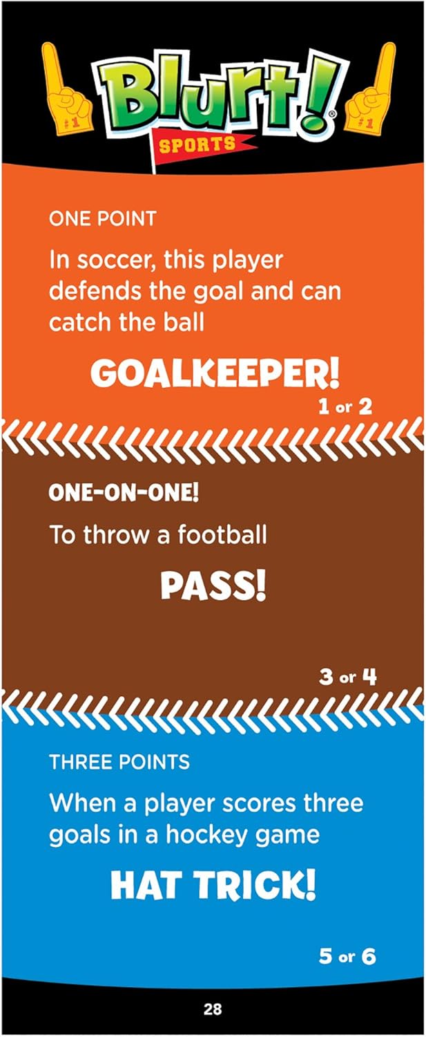 Educational Insights Blurt Sports Game