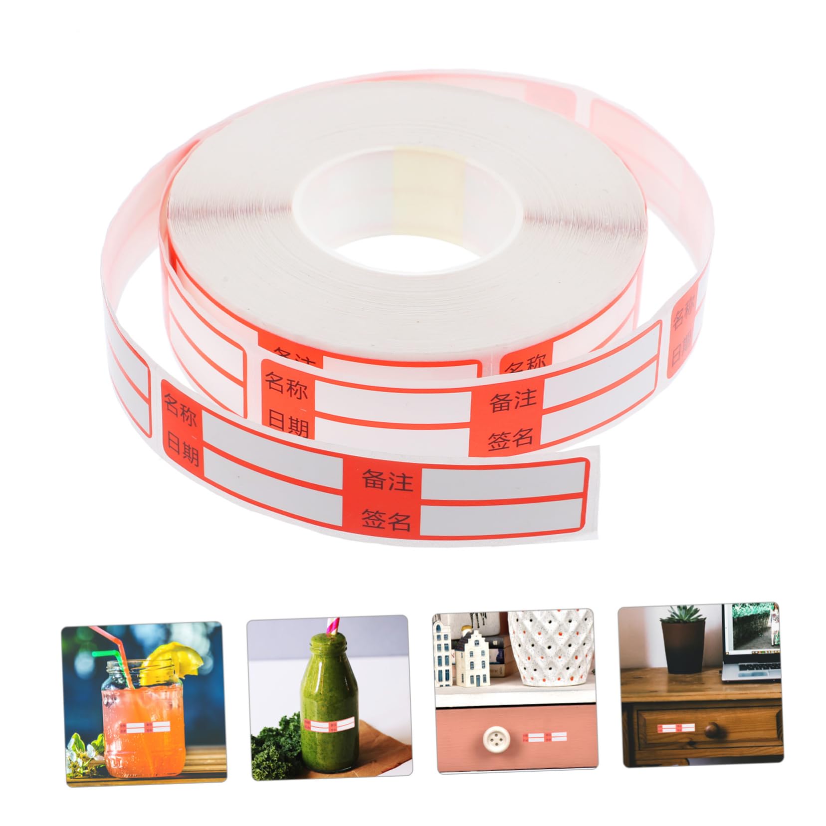 EXCEART 3 Rollos etiqueta autoadhesiva pegatinas etiquetas para tarros de mermelada alimento etiquetas grabables etiquetas adhesivas pequeña suministros de embalaje oficina Papel