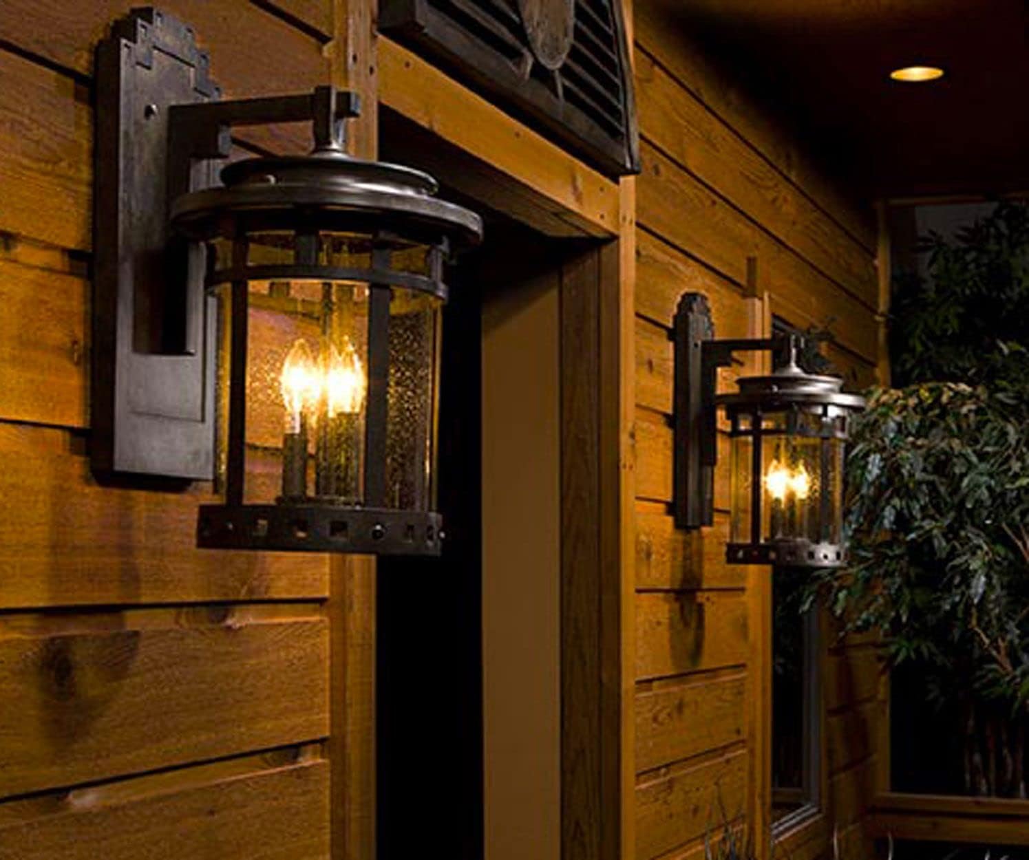 Maxim Lighting Maxim 1-Light Outdoor Wall Light | Sien Finish | Craftsman Outdoor Light Fixture | Ideal for Porches, Patios & Garages | Dimmable Wet Rated | Home Decor Light Fixture | 40033CDSE