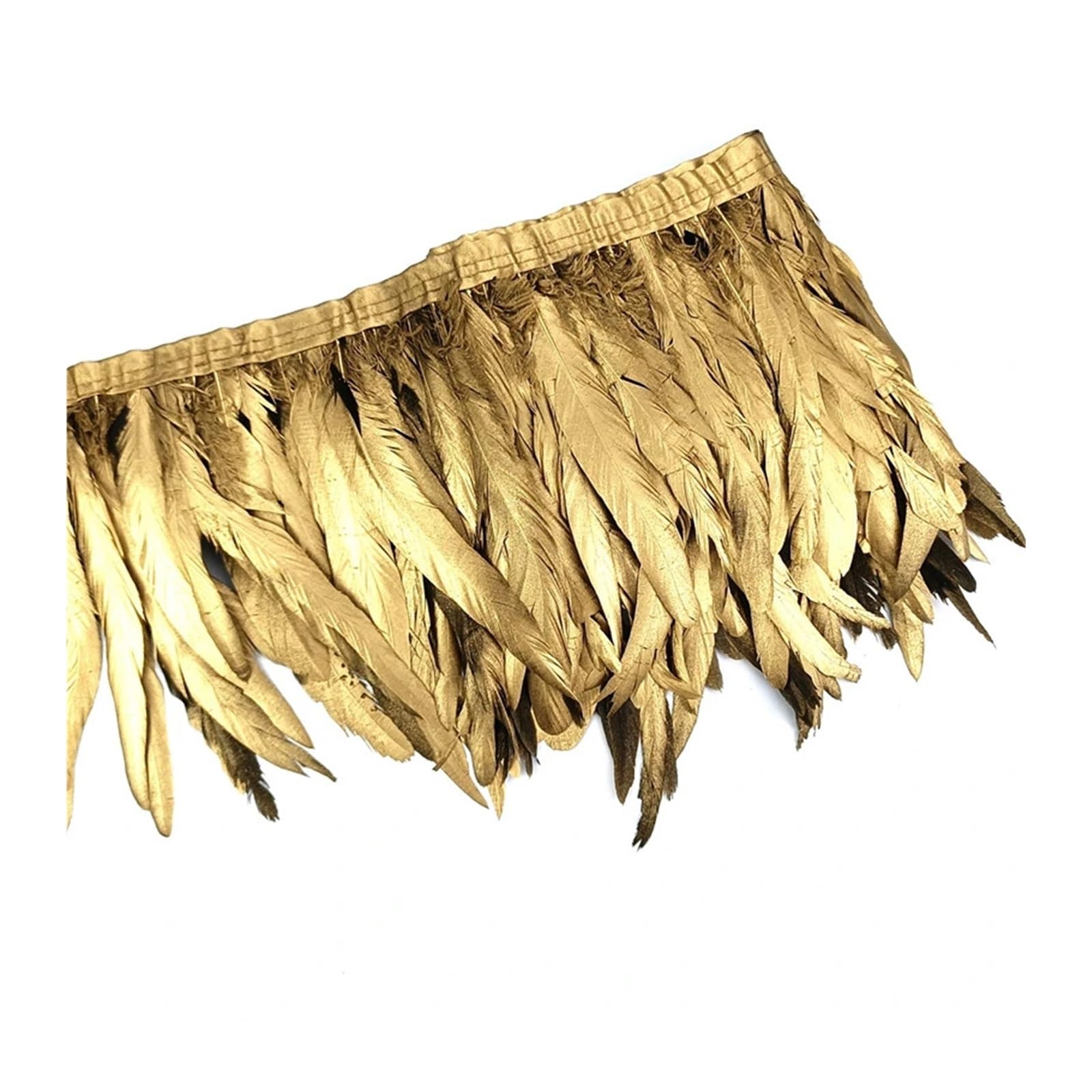 Frangia Con Piume 2 metri Colorato Gallo Coda Piuma Trim for Il Cucito E Artigianato FAI DA TE Piume Frange for I Vestiti Accessori di Carnevale