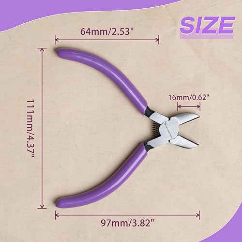 Miniatura 68 de SPEEDWOX Alicates de punta de aguja doblada con mandíbula dentada, alicates de punta larga doblados, alicates removedores de aguja, herramientas