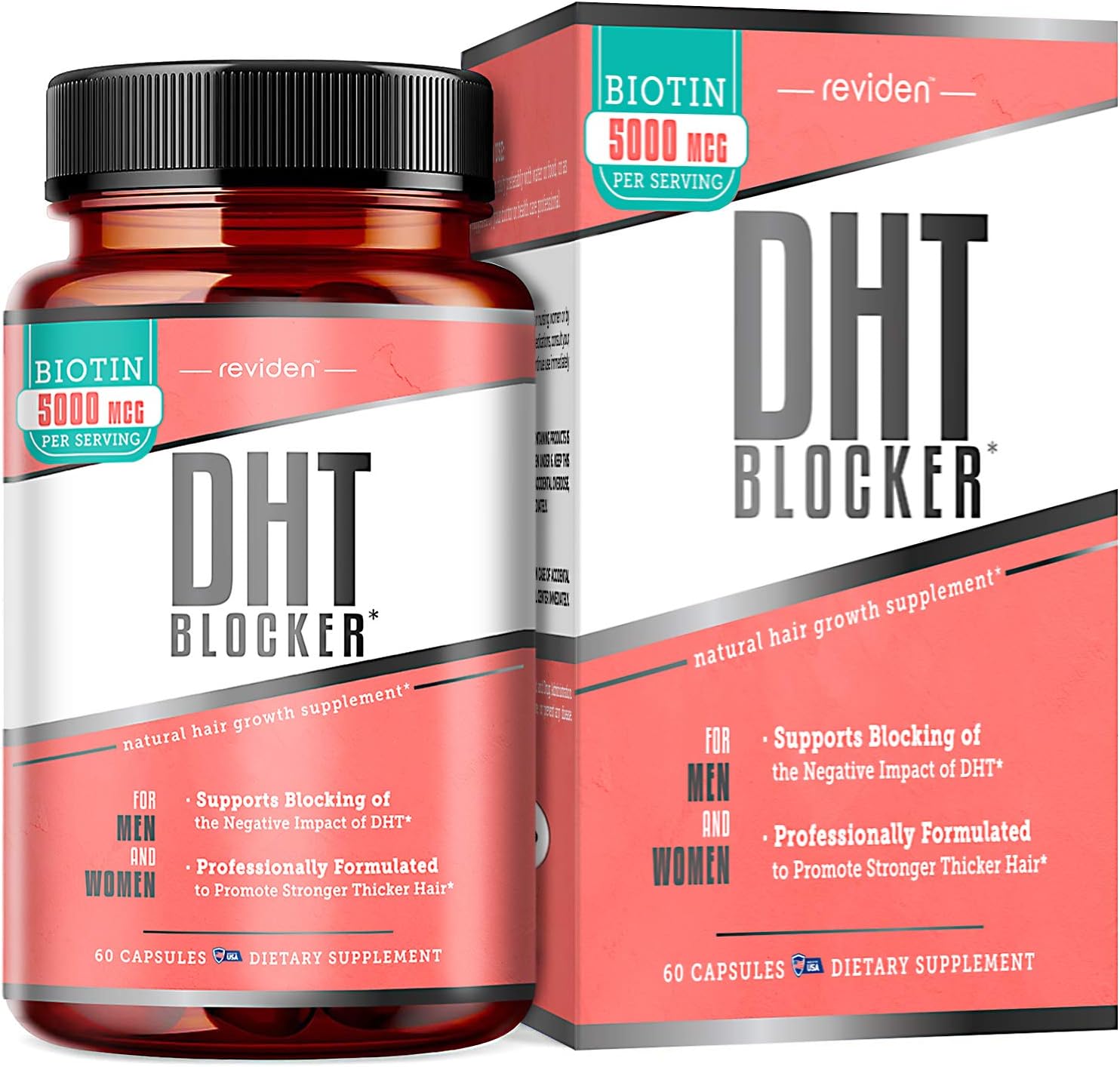 DHT Blocker for Hair Growth with Saw Palmetto Biotin Keratin Collagen for Hair Skin and Nails Vitamins for Women Hair Regrowth for Men Hair Growth Supplement Hair Loss Treatment for Men & Women