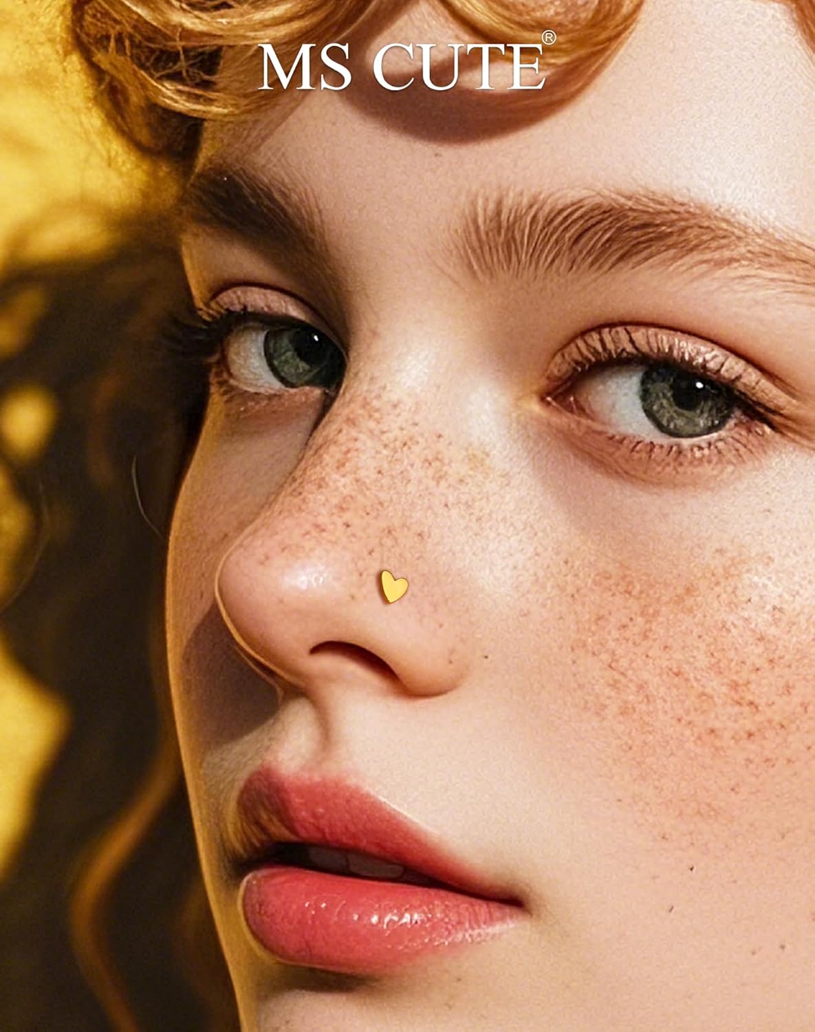 3Pcs Heart Shaped Nose Studs 16G/18G/20G 316L Stainless Steel Threadless Stud Earrings Flat Back Gold Nose Monroe Helix Cartilage Tragus Piercing Jewelry - Image 6