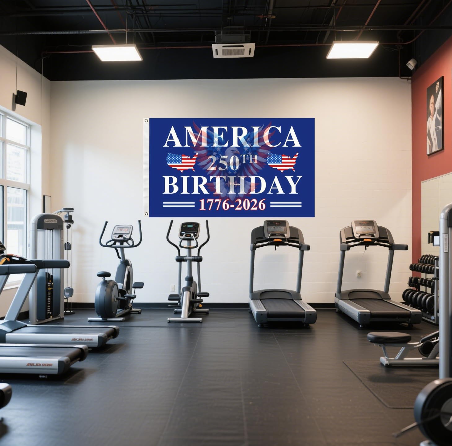 250th Birthday 250 Years 1776 2026 Flag 3X5Ft, Double Sided 3Ply, 250 Birthday Flags,Blue Banner With Map, Men Women Banner,Vibrant Colors, Double Stitched with 2 Brass Grommets, Bar Garden Street Decoration, GYM, Office Decor,Indoor Outdoor Use,Gifts. (3x5ft3ply)
