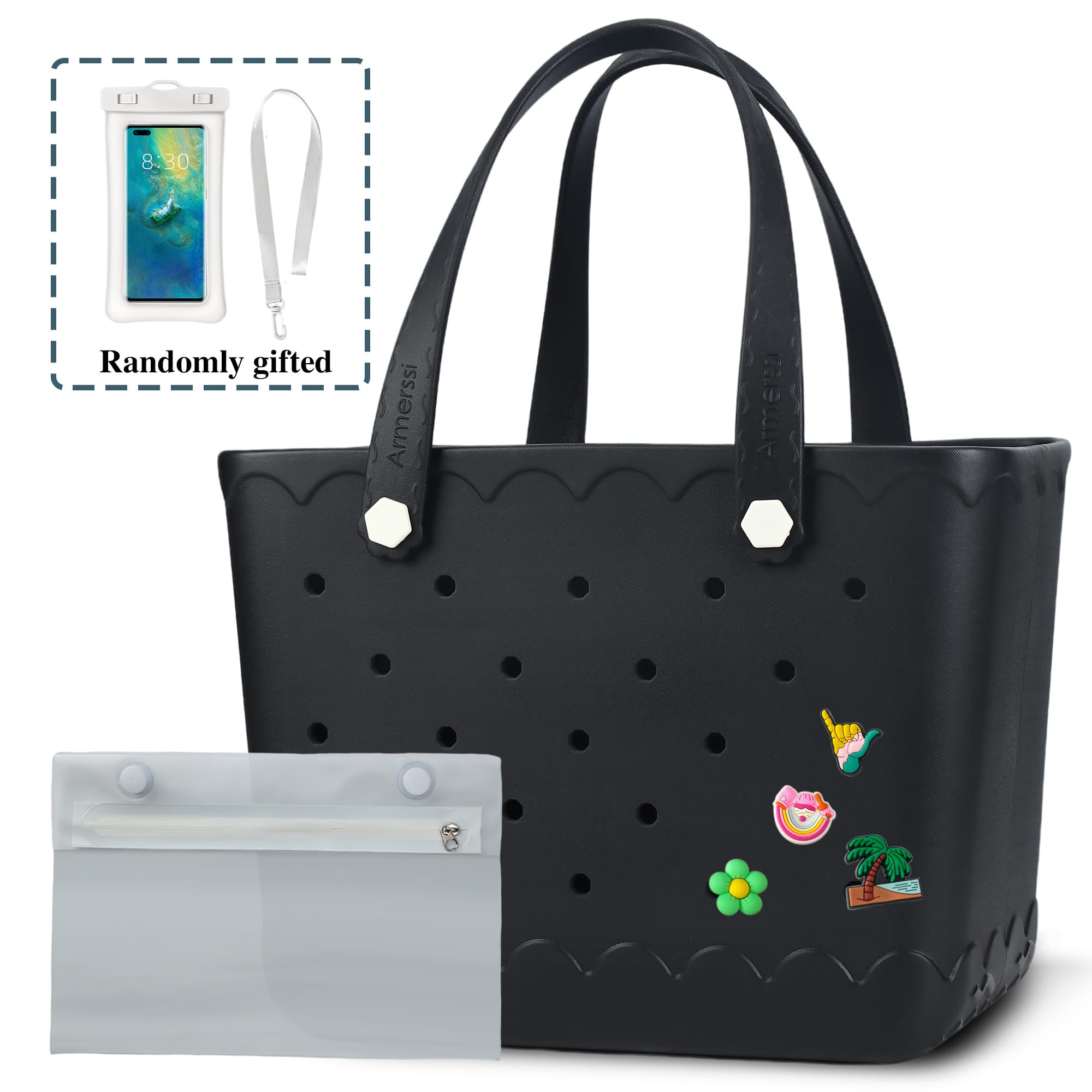 Bolsa de goma para playa, impermeable, a prueba de puntas, para playa, barco, piscina, deportes
