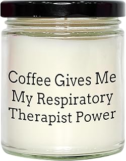 Respiratory Therapist Power Gift, Coffee Fuels My Passion for Helping Others, Unique 9oz Vanilla Soy Candle, Perfect for Valentine's, Gifts from Friends or Family to Respiratory Therapist