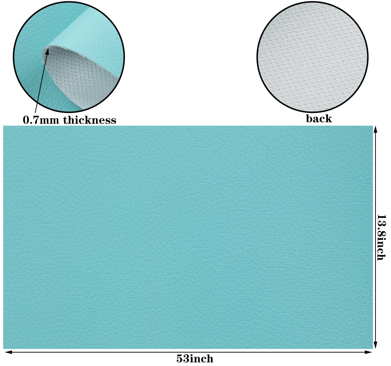 Picheng Hojas de piel sintética de color sólido con textura de lichi, 35 x 135 cm, rollo de piel sintética suave, muy adecuado para hacer manualidades, aretes de cuero, lazos, proyectos de costura