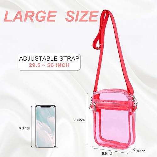Miniatura 3 de Bolso cruzado transparente, aprobado por estadios para conciertos, festivales