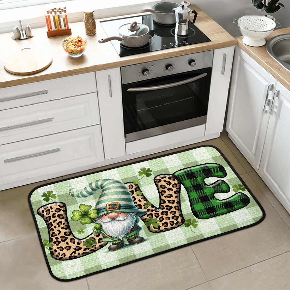 Easter Kitchen Rug Non-Slip Washable Kitchen Mat Soft Absorbent Carpet Welcome Mats for Indoor,Entryway,Floor,Sink,Bathroom,Laundry Home Festival Decor Z (98)