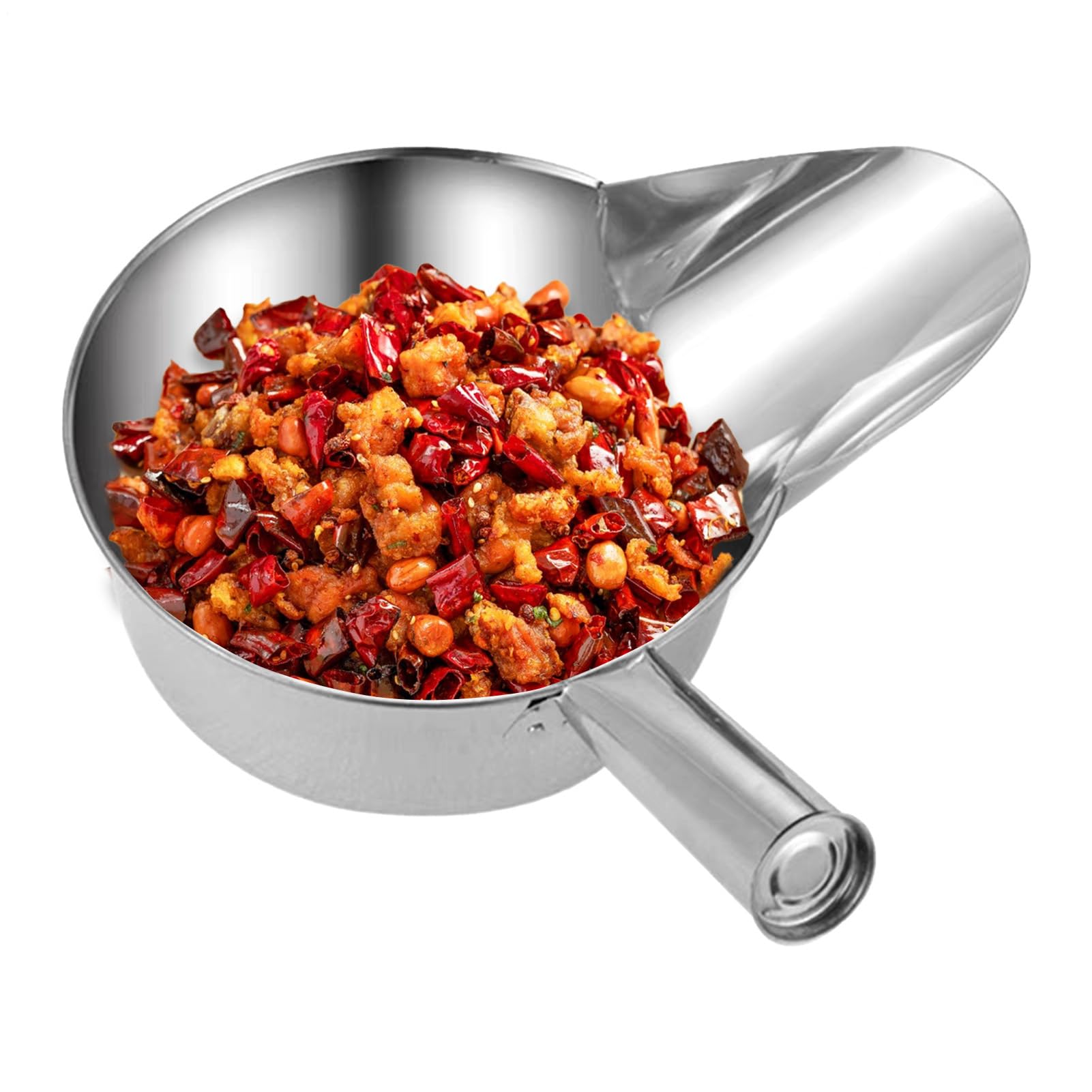 Food Serving Spoon | Stainless Steel Popcorn Scoop - Meal Preparation Tool with Duck Spout for Sugar Sauce Rice Popcorn Puree Rice Popcorn Rice