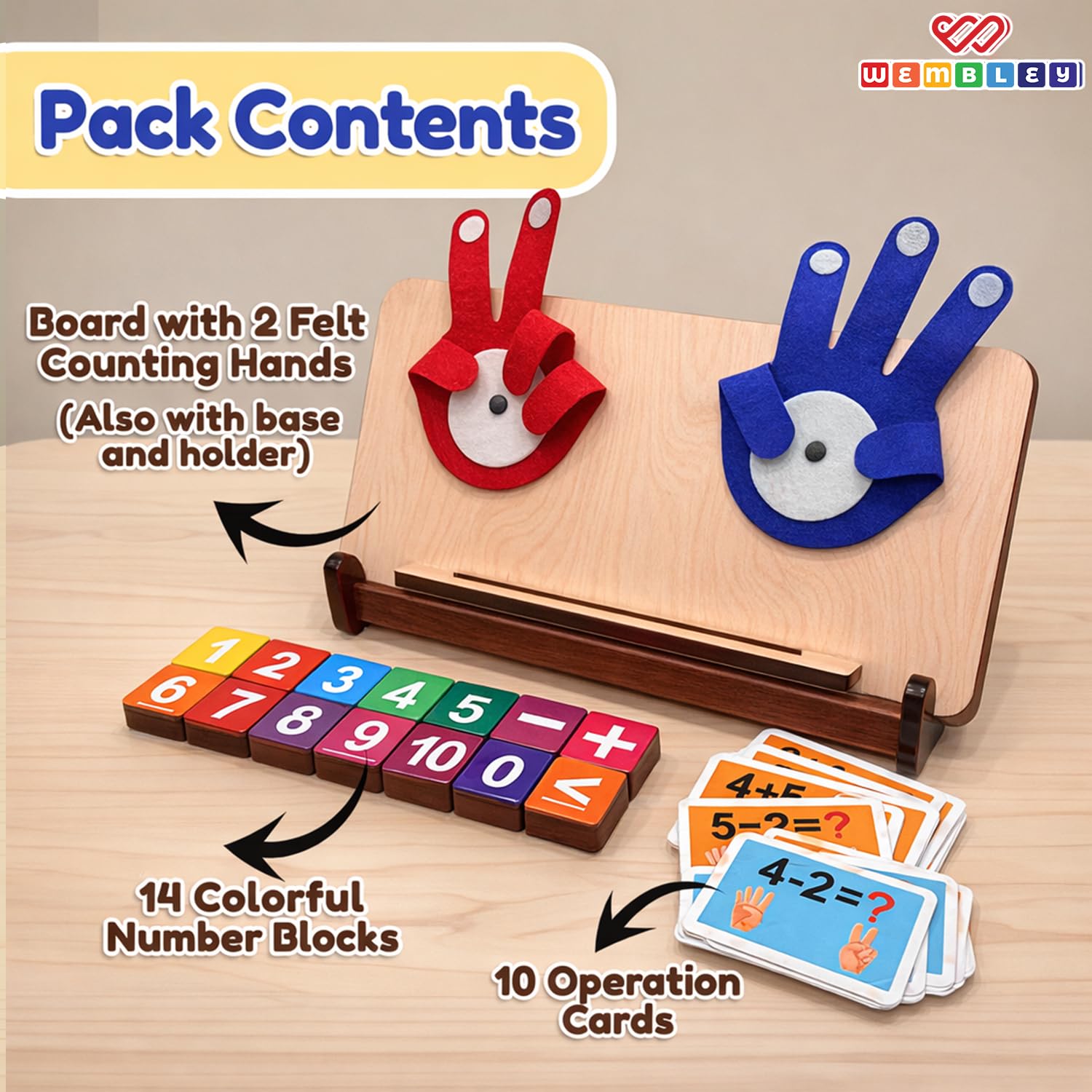 Wembley Math Learning Toy for Kids - Montessori Blocks -3 Wembley Math Learning Toy for Kids - Montessori Blocks -3
