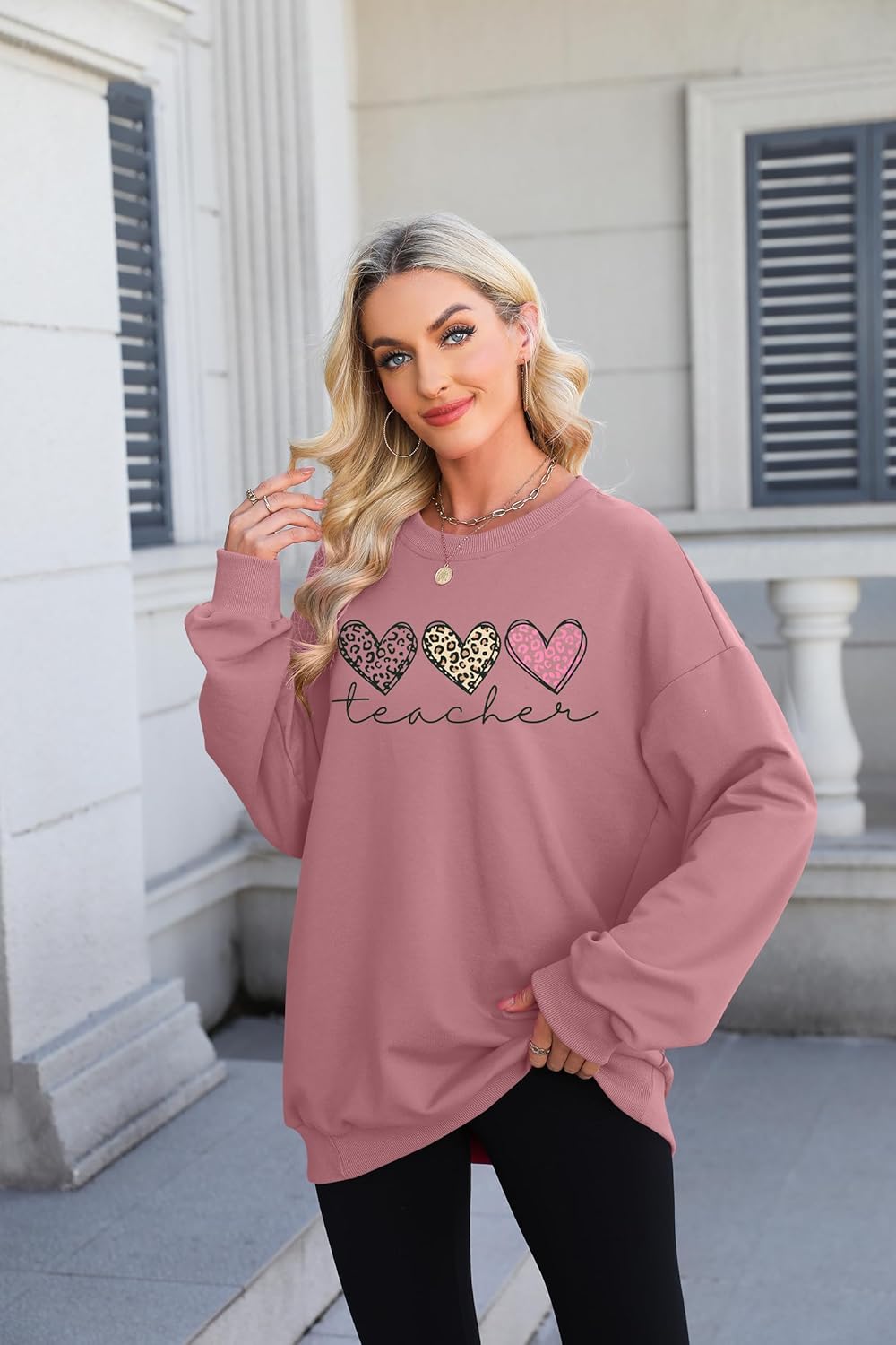 LOTUCY Women Dog Mom Sweatshirt :Dogs Make Everything Better Sweatshirt Animal Lover Gift Letter Print Pullover - Image 3