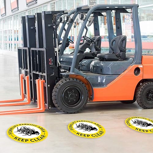 Vista 19 de Forklift Floor Decal (FORKLIFT CROSSING, 15")
