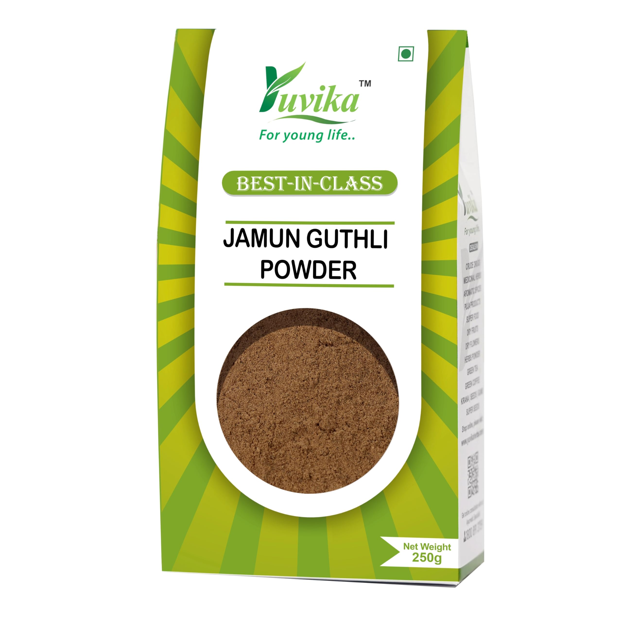 Yuvika Jamun Guthli Powder - Syzygium Cumini - Eugenia Jambolana Seeds - Blackberry Seeds Powder 250 Grams.-image-31