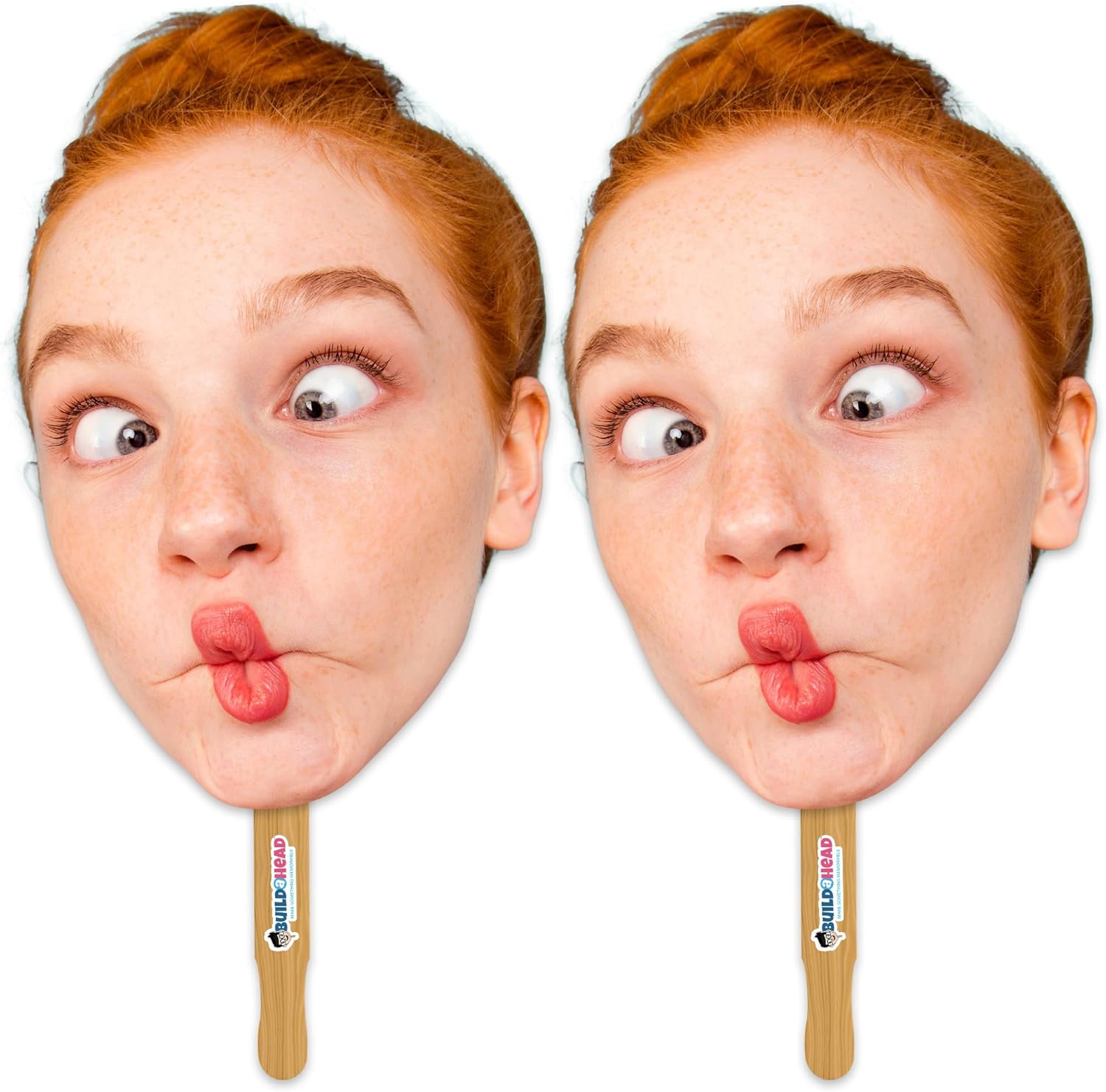 Build a Head - Big Head Cutout - Custom Vinyl Cardboard - Personalized Face Cutouts for Special Occasions - Big Cut Out Heads for Party Decor, Photo Props, Events and Celebrations (2-Pack, 18" x 12")