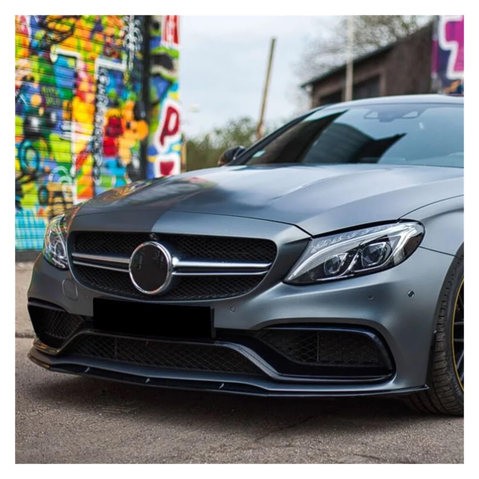 フロントスポイラー w205 メルセデスベンツ Cクラス AMG グロス 