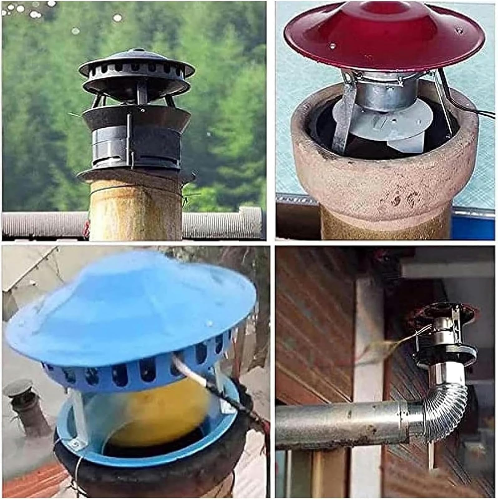 Wentylator kominowy, 100W domowy odsysacz dymu, kominkowy wentylator wyciągowy, wentylator spalinowy, induktor ciągu kominowego, kominowy wentylator kominkowy