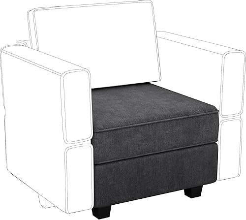 Miniatura 25 de Belffin Sofá seccional modular de tela Apoyabrazos Respaldo Módulo Sofá Parte Seccional Lateral Apoyabrazos/Respaldo Pavo Real Azul Azul pavo