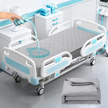 Hospital Bed Mattress Protector Cover Waterproof 36" x 80" x 14", Gray