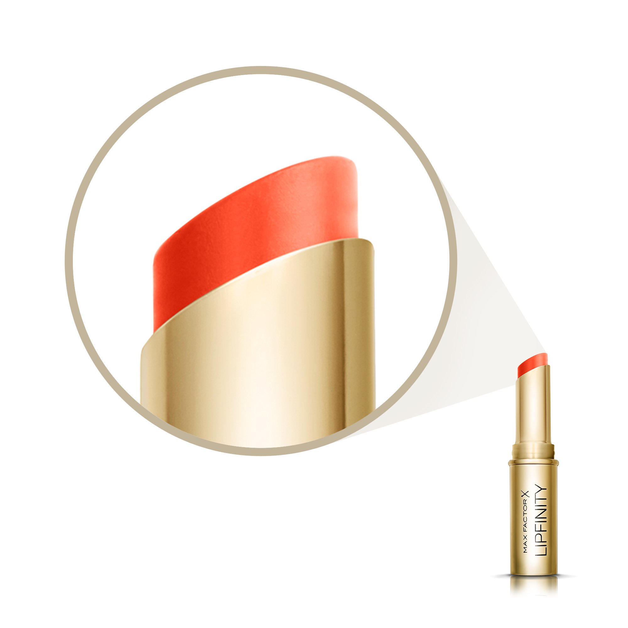 Max Factor Infinity Long Lasting Bullet Lipstick, 0.134 oz, 30 Forever Striking, Striking 30 - Image 3