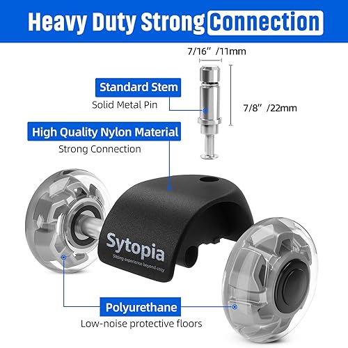 Miniatura 6 de Ruedas para silla de oficina de 2", ruedas giratorias para silla de escritorio estilo rodillo suave y silencioso para alfombras y pisos de madera