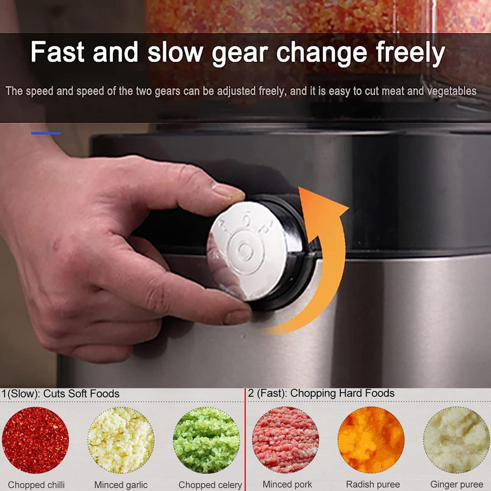 Mini procesador de alimentos, cortador de verduras en cubos eléctrico de 600 W con rejilla de 5 cubos, picadora de frutas y verduras de 5000 ml de capacidad, picadora de zanahoria/patata/cebolla