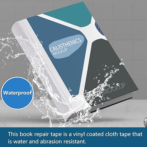 Miniatura 5 de Lineco, Cinta adhesiva de reparación de libros para lomo de libro, folletos, páginas de papel, no amarillea, fuerte, adhesivo acrílico de pH neutro,