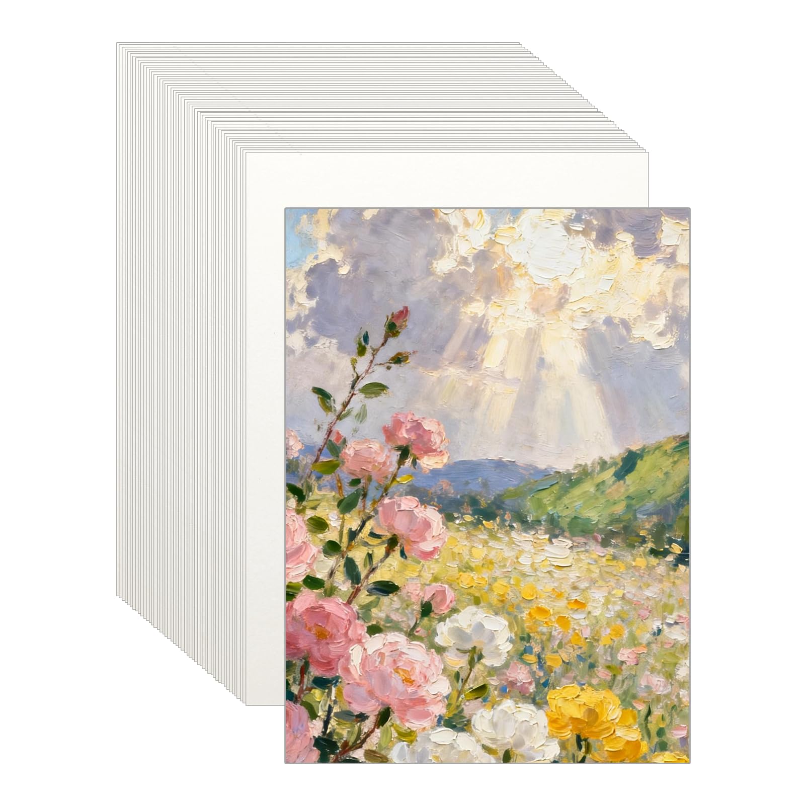 PATIKIL 10.2 x 7.4 Inch Pastel Paper, 50 Pack 200 GSM Pastel Drawing Paper Heavy - Weight Artist Pastel Pad for Pencil Oil Charcoal Pastels Adults Crafts, Beige — image 1