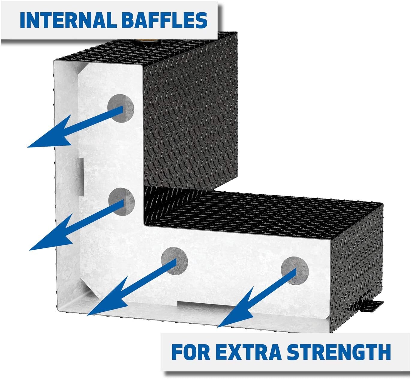 Hammerhead Style Aluminum L-Shape Transfer Tank, 100-Gallon