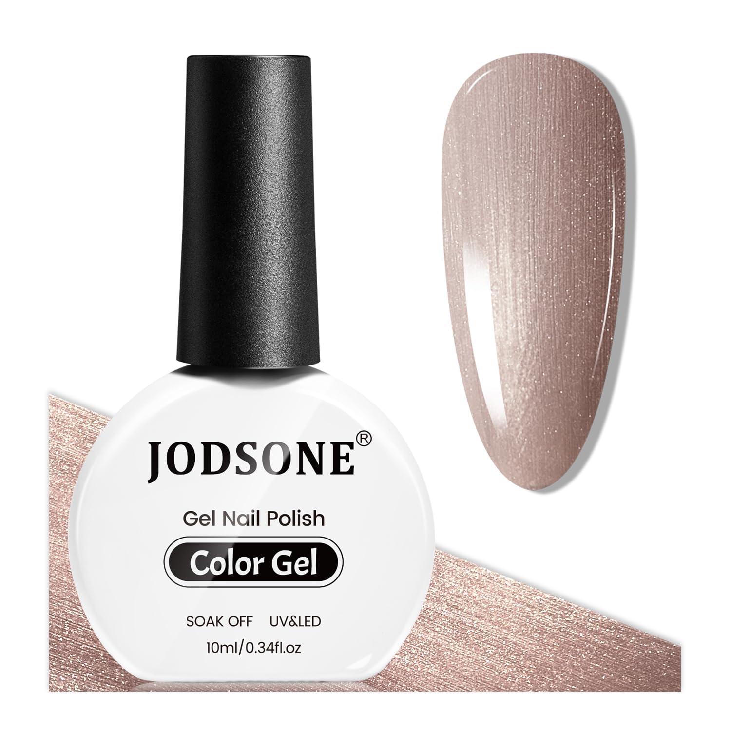 JODSONE 10ml Gel Nail Polish Glitter Nude Chocolate Brown Gel Polish All Seasons Neutral Soak Off U V