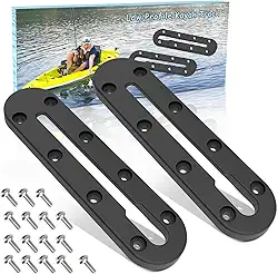 Botepon Pista de caiaque de 17,78 cm para pesca de caiaque, trilho de caiaque, acessórios de caiaque, pista de equipamento de caiaque para suporte de vara de pesca, Fish Fider, suporte de copo, pacote