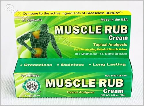 analgésico Músculo Rub Crema Genérico para bengay greaseless 125oz 3Pack por el Dr Sheffield del