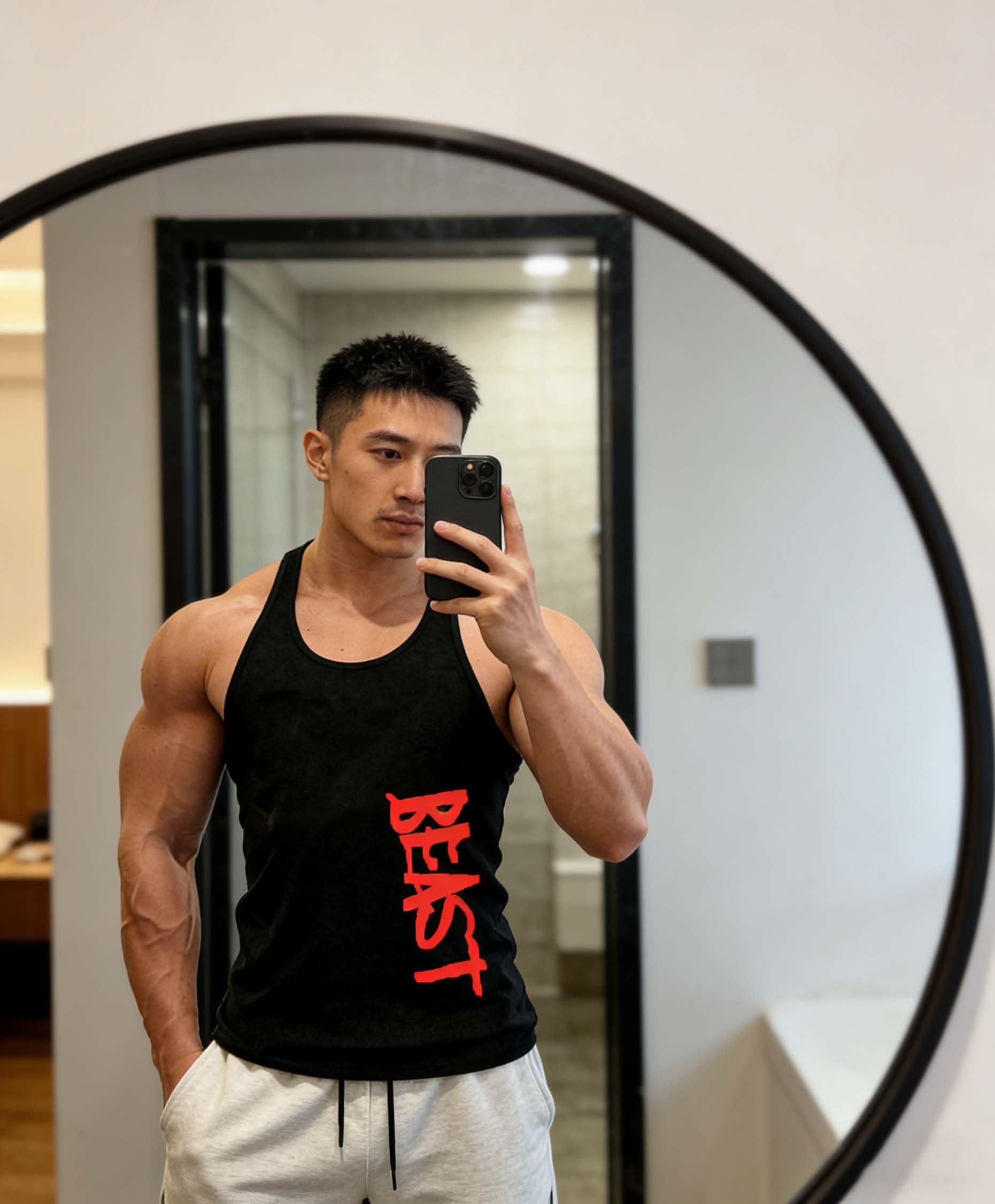Canotta da Uomo Beast Gym Stringer Shirt Cotone..
