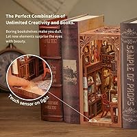 Vista 81 de CUTEBEE Kit de Rincón de Libros, Kit de Casa en Miniatura DIY Booknook, Casa Pequeña, Rompecabezas de Madera 3D, Kit de Casa de Muñecas para Adultos