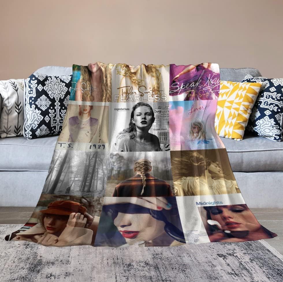 Miniatura 6 de Fundas para álbumes de música, manta de álbum, collage de fotos, regalo para fanáticos, regalo para amantes de la música, 50 x 60 pulgadas